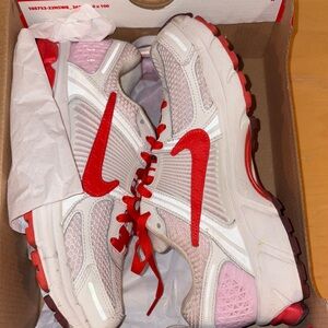 Nike Red and White Athletic Shoes “Vomero 5”
